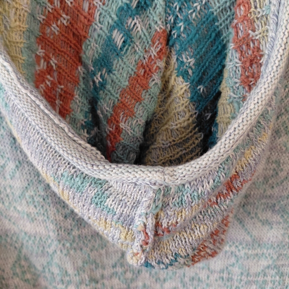 Free People Dream the Story Hooded Fringe Sweater Size XS Extra Small Boho - Picture 7 of 7